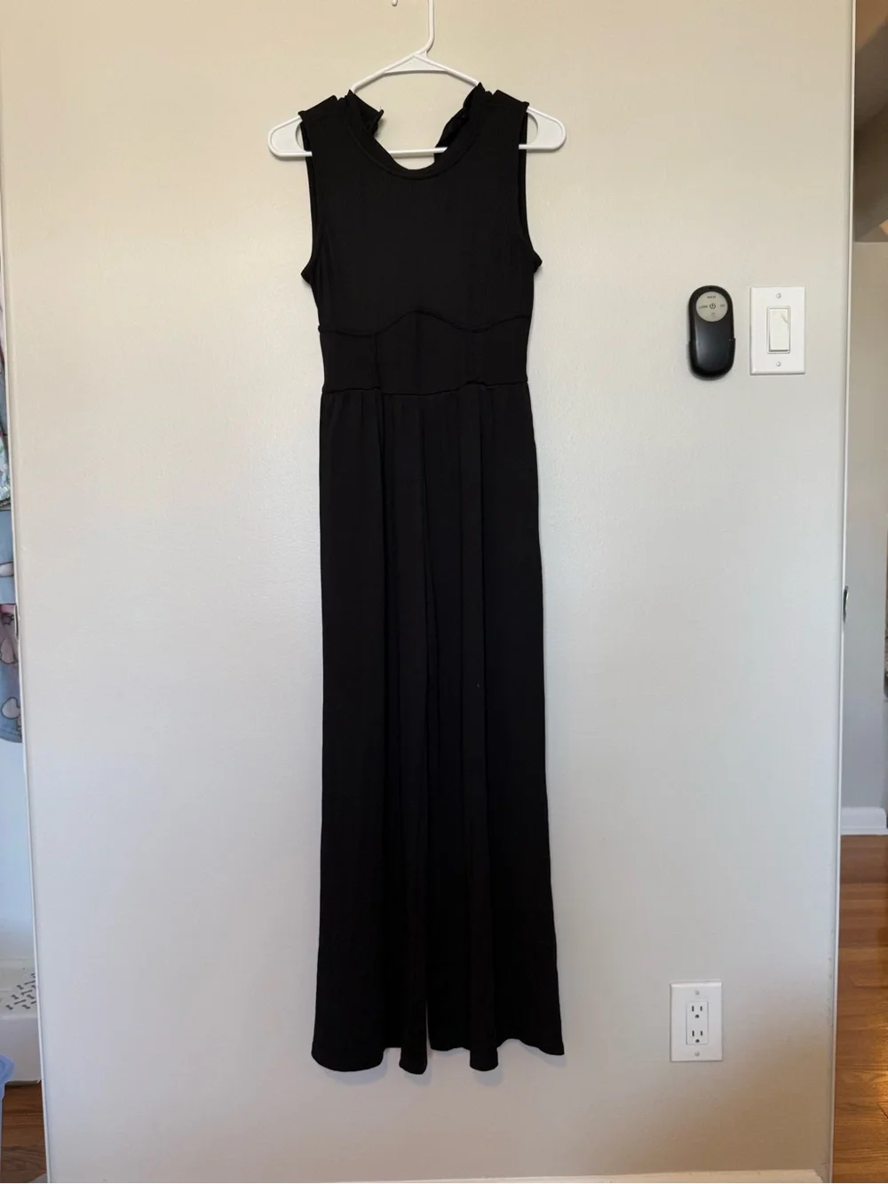 Cider Black Sleeveless Wide-Leg Jumpsuit